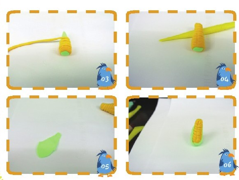 「彩泥制作教程」玉米插图2 「彩泥制作教程」玉米