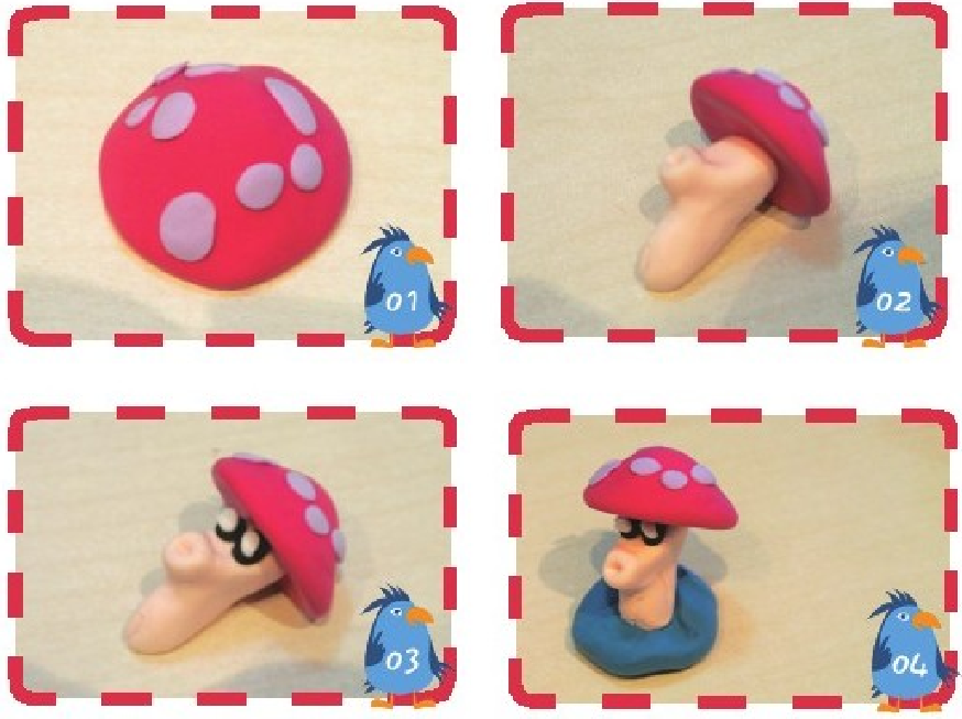 「彩泥制作教程」红顶小喷菇