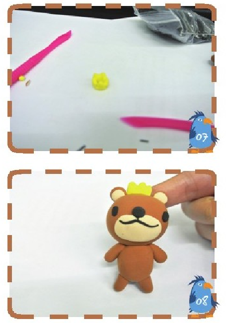 「彩泥制作教程」戴皇冠的小熊插图2 「彩泥制作教程」戴皇冠的小熊