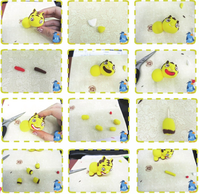 「彩泥制作教程」丛林之王老虎插图2 「彩泥制作教程」丛林之王老虎