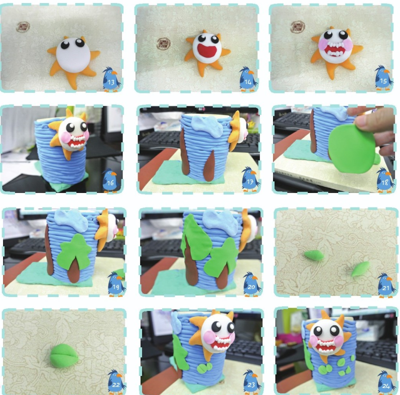 「彩泥制作教程」卡哇伊笔筒