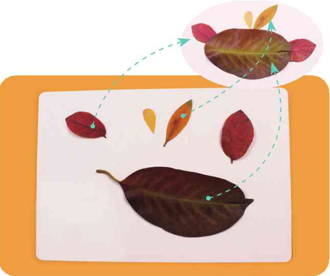 「树叶画手工贴画」大头鸟树叶画的简单做法插图1 「树叶画手工贴画」大头鸟树叶画的简单做法