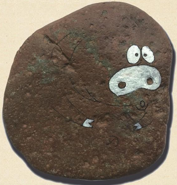 「石头画教程」小猪两篇