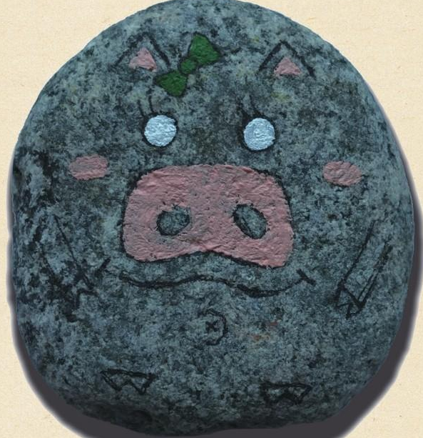 「石头画教程」小猪两篇