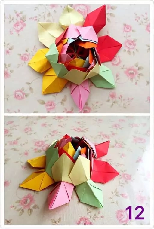 五彩莲花怎么折？五彩莲花的折法简单又漂亮（五彩莲花折纸附图解）