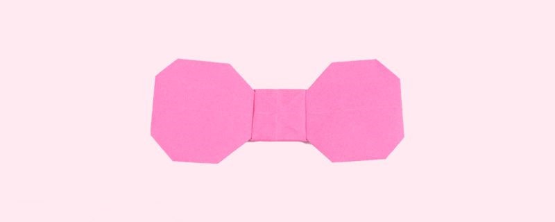 蝴蝶结怎么折？蝴蝶结的折法简单又漂亮（蝴蝶结折纸附图解）