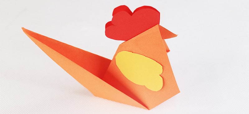 公鸡怎么折？公鸡的折法简单又漂亮（公鸡折纸附图解）