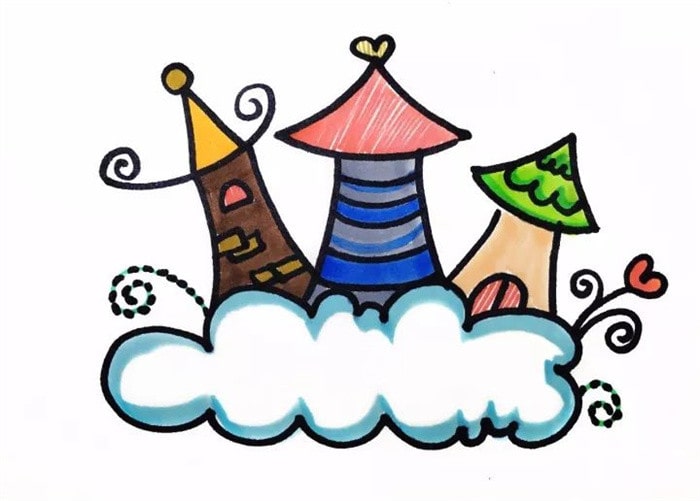 梦幻城堡简笔画怎么画简单又漂亮？梦幻城堡简笔画图片（附详细步骤、教程）