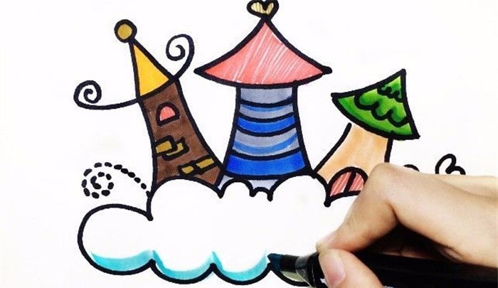 梦幻城堡简笔画怎么画简单又漂亮？梦幻城堡简笔画图片（附详细步骤、教程）