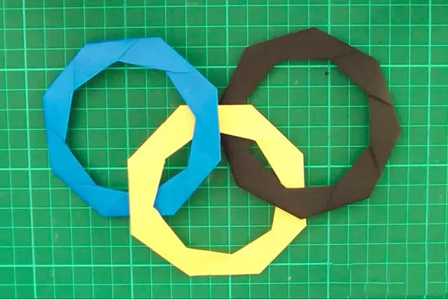 奥运五环折纸教程图片
