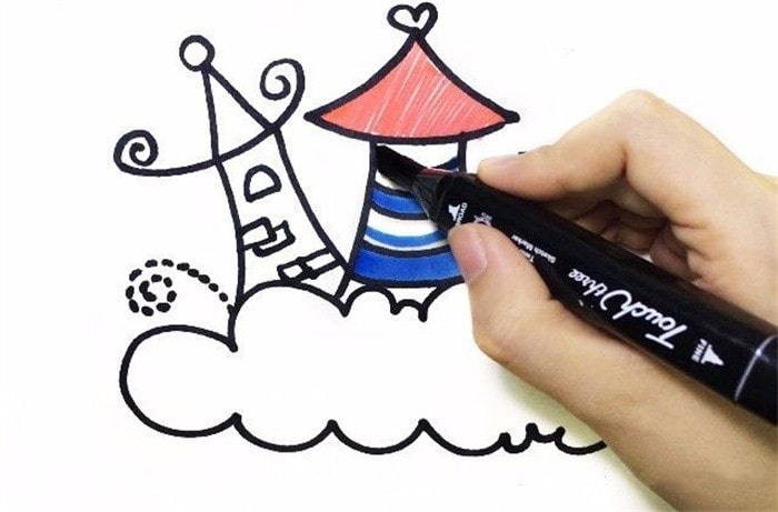 梦幻城堡简笔画怎么画简单又漂亮？梦幻城堡简笔画图片（附详细步骤、教程）