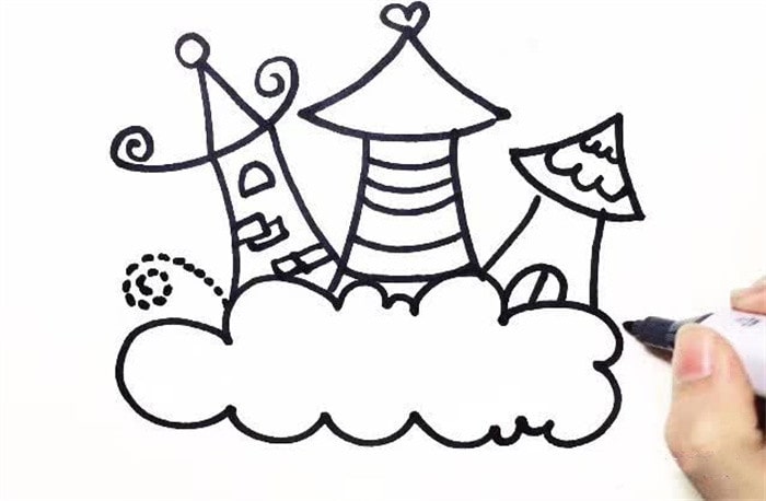 梦幻城堡简笔画怎么画简单又漂亮？梦幻城堡简笔画图片（附详细步骤、教程）