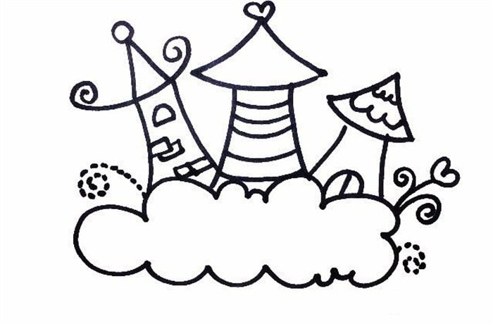 梦幻城堡简笔画怎么画简单又漂亮？梦幻城堡简笔画图片（附详细步骤、教程）