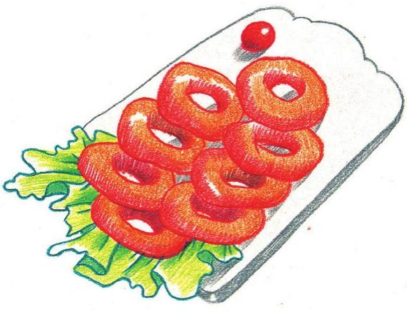 「美食简笔画:色铅笔画」鱿鱼圈怎么画(涂色)插图 「美食简笔画:色铅笔画」鱿鱼圈怎么画(涂色)