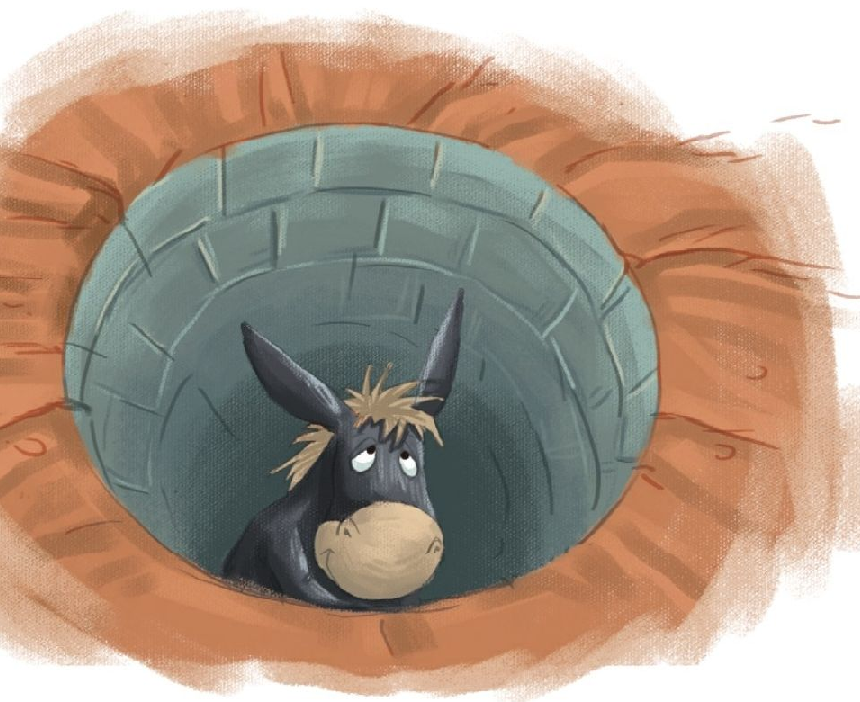 「睡前寓言故事:智慧篇」被困的驴插图1 「睡前寓言故事:智慧篇」被困的驴