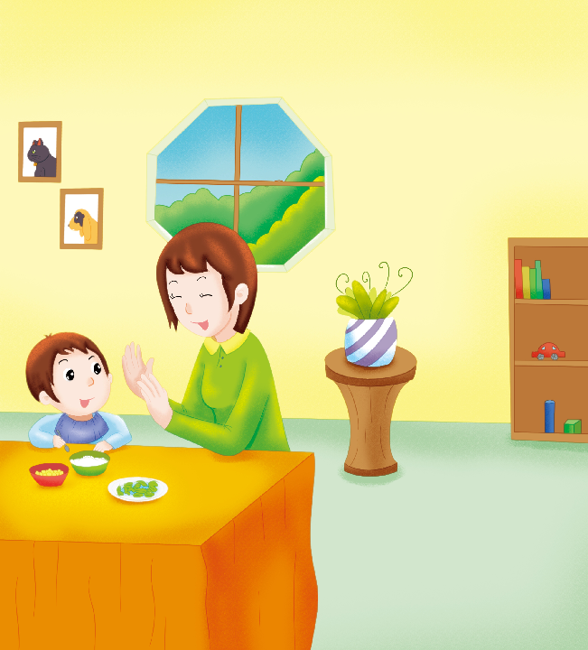 1-2岁亲子早教游戏(第14个月):儿歌——吃饭歌插图1 1-2岁亲子早教游戏(第14个月):儿歌——吃饭歌