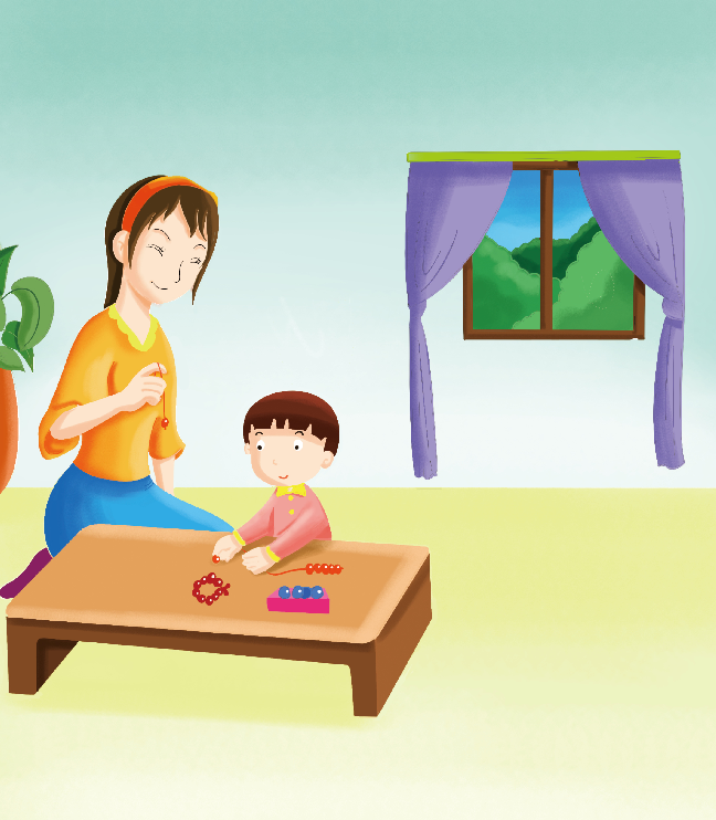 1-2岁亲子早教游戏(第20个月):游戏——穿珠子插图1 1-2岁亲子早教游戏(第20个月):游戏——穿珠子