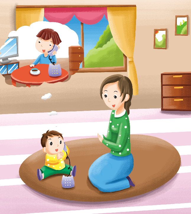 1-2岁亲子早教游戏（第22个月）：童谣——打电话