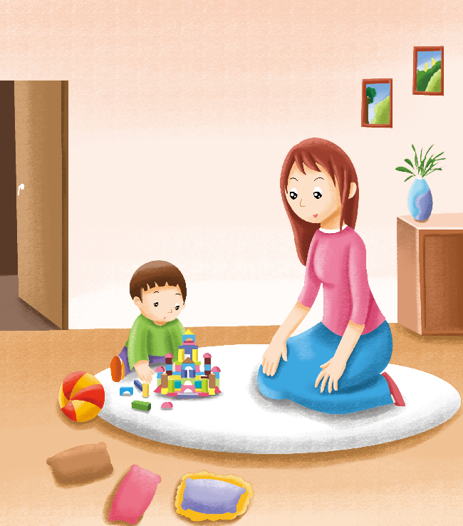 1-2岁亲子早教游戏（第23个月）：游戏——搭房子