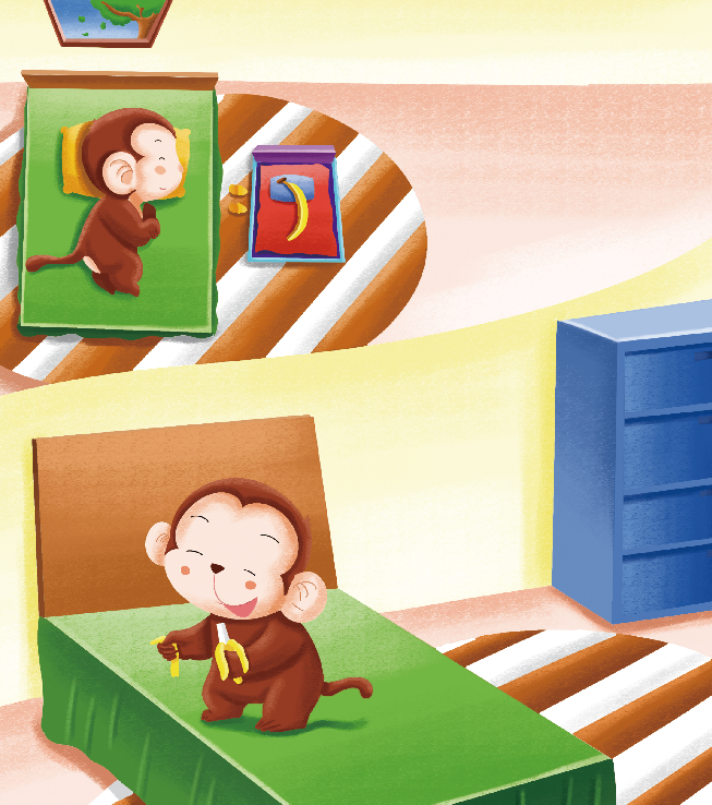 1-2岁亲子早教游戏(第23个月):故事——香蕉睡着了插图1 1-2岁亲子早教游戏(第23个月):故事——香蕉睡着了