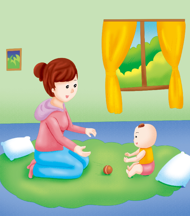 0-1岁亲子早教游戏（第7个月）：空间——滚小球