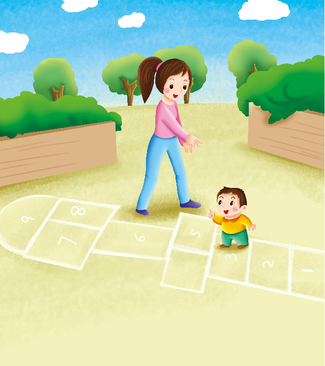 2-3岁亲子早教游戏(第25~27个月):游戏——跳房子插图1 2-3岁亲子早教游戏(第25~27个月):游戏——跳房子