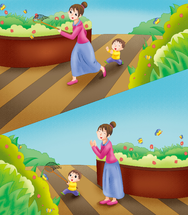 2-3岁亲子早教游戏(第25~27个月):游戏——捕蝴蝶插图1 2-3岁亲子早教游戏(第25~27个月):游戏——捕蝴蝶