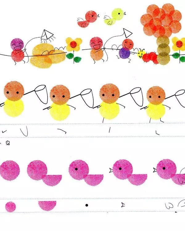 幼儿园创意手指印画制作及教案(小中大班)插图9 幼儿园创意手指印画制作及教案(小中大班)