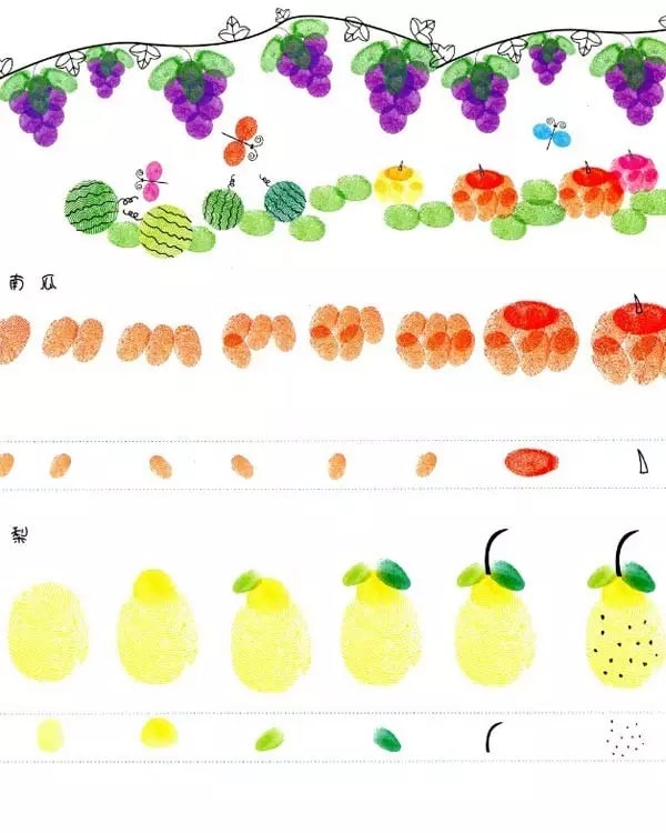 幼儿园创意手指印画制作及教案(小中大班)插图6 幼儿园创意手指印画制作及教案(小中大班)