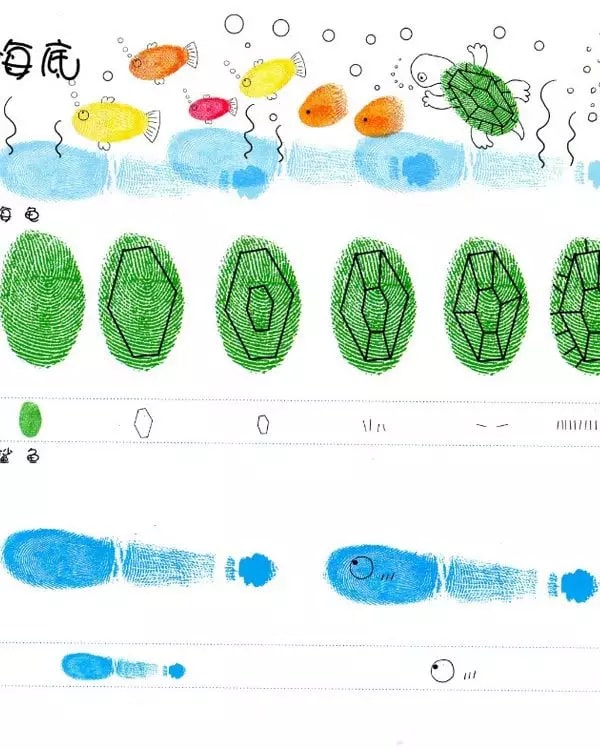 幼儿园创意手指印画制作及教案(小中大班)插图11 幼儿园创意手指印画制作及教案(小中大班)