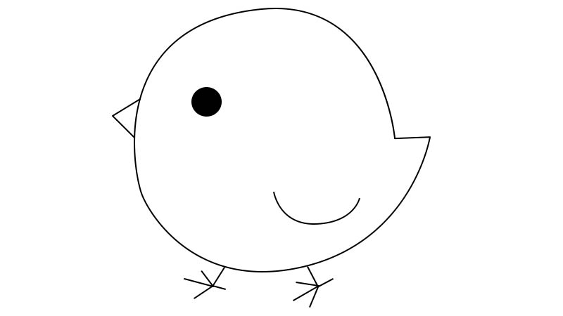 小鸡简笔画 小鸡的画法