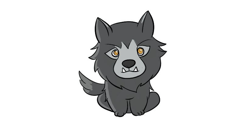 狼图片简笔画教程