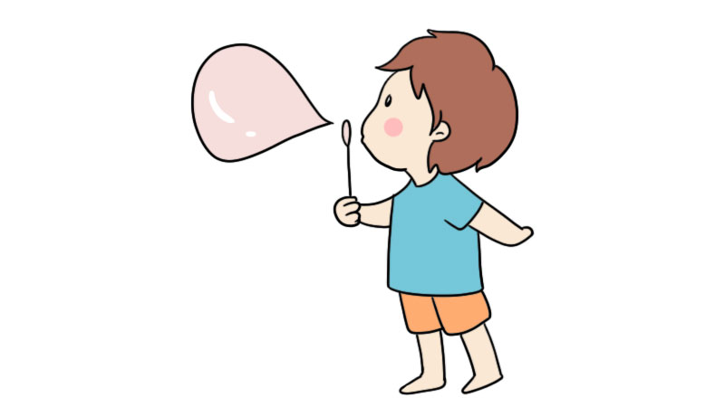 儿童节吹泡泡简笔画怎么画