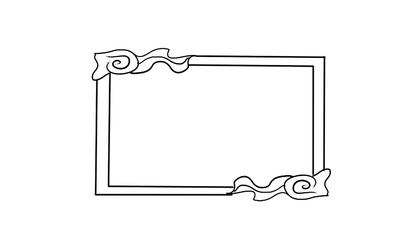 圣旨简笔画 边框图片