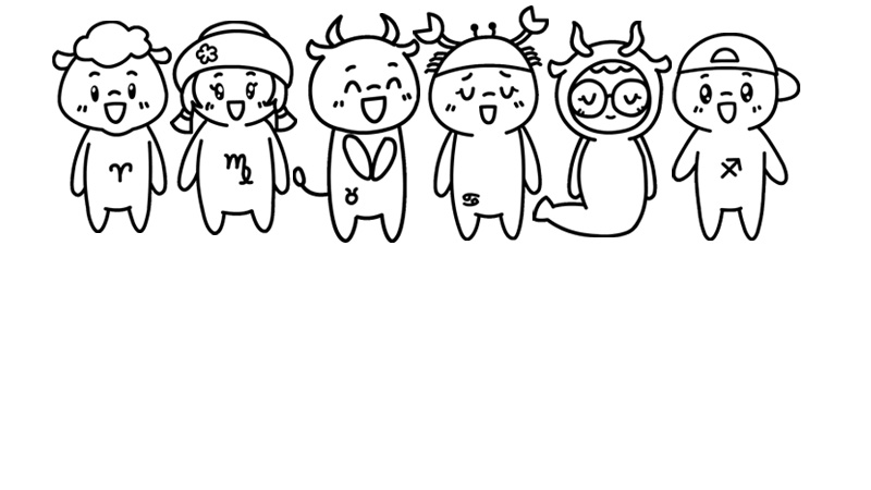 十二星座q版萌图简笔画 十二星座q版萌图简笔画画法