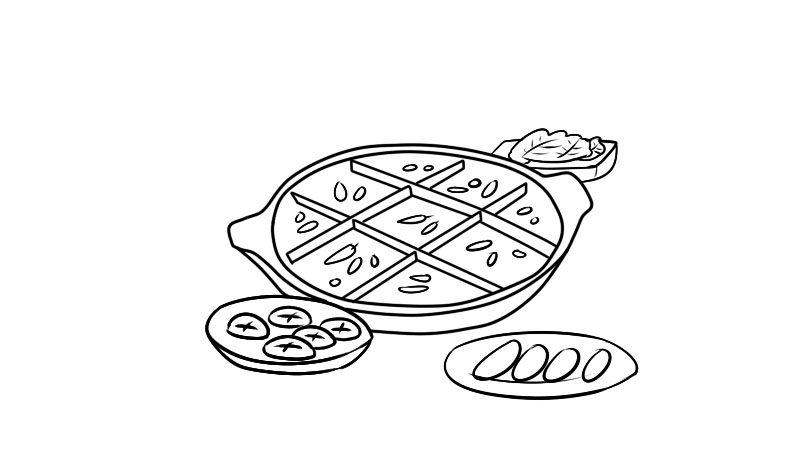 火锅食物简笔画卡通图片