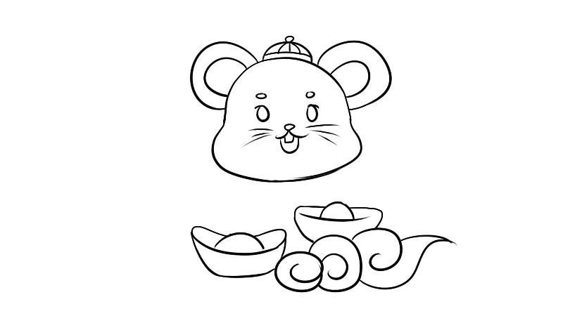 新年简笔画步骤  新年简笔画教程