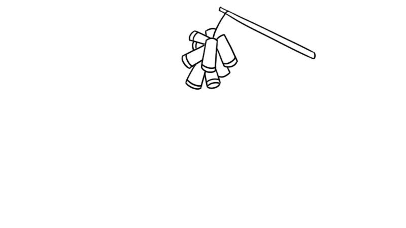 元旦鞭炮简笔画怎么画  元旦鞭炮简笔画画法简单又漂亮
