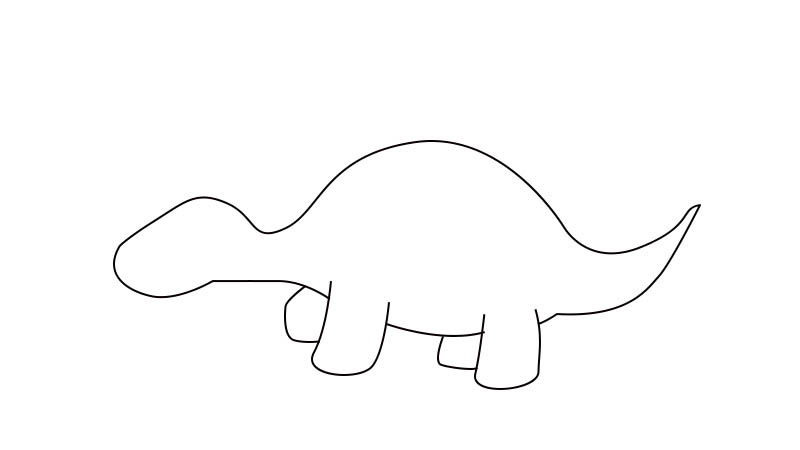 剑龙简笔画 剑龙简笔画画法 - 童乐福儿童网