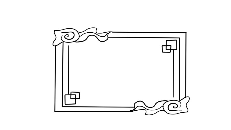 古代边框怎么画简单图片