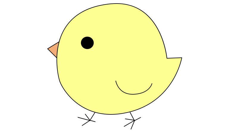 小鸡简笔画 小鸡的画法