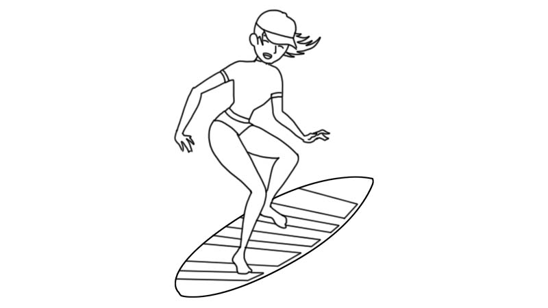 冲浪简笔画怎么画  冲浪简笔画画法简单又漂亮
