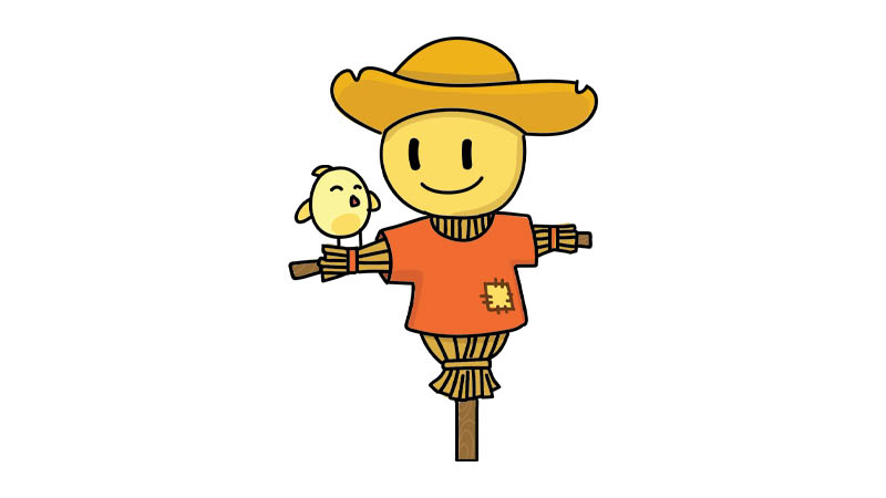 稻草人简笔画教程