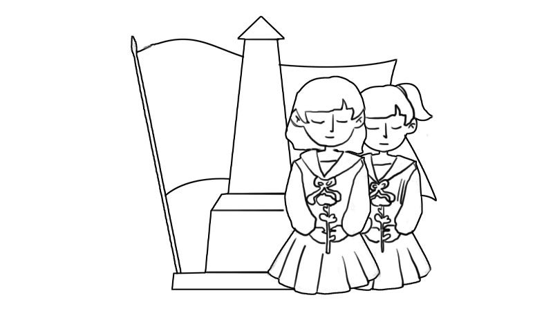 纪念烈士简笔画 纪念烈士的画法