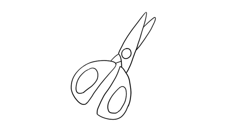 剪刀简笔画画法