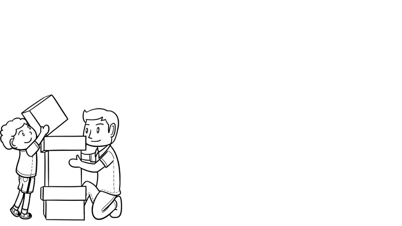 父亲节堆积木手抄报怎么画简单又漂亮