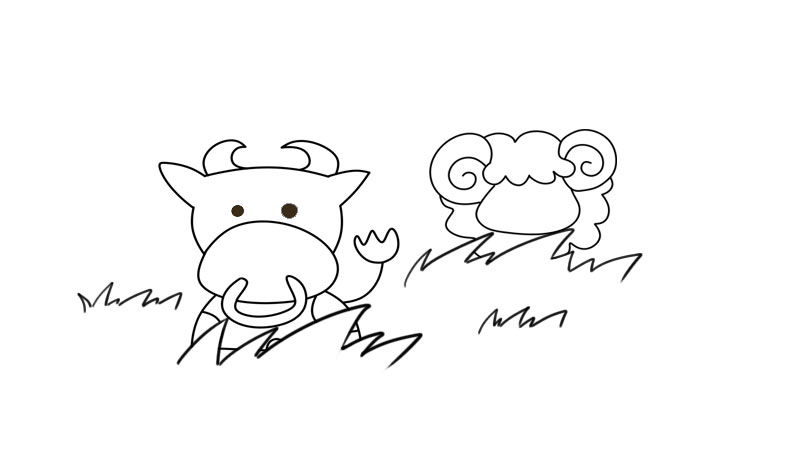 风吹草地见牛羊简笔画 风吹草地见牛羊简笔画怎么画简单又漂亮 - 童