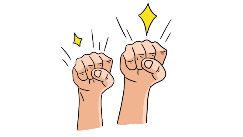 加油手势简笔画怎么画 加油手势简笔画画法简单又漂亮 - 童乐福儿童网