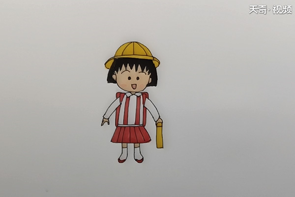 樱桃小丸子简笔画插图1 樱桃小丸子简笔画