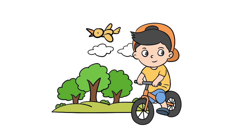 人与自然简笔画怎么画